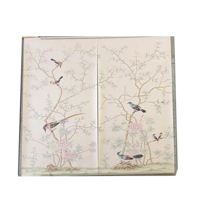 Hand Painted Bird Wallpaper
