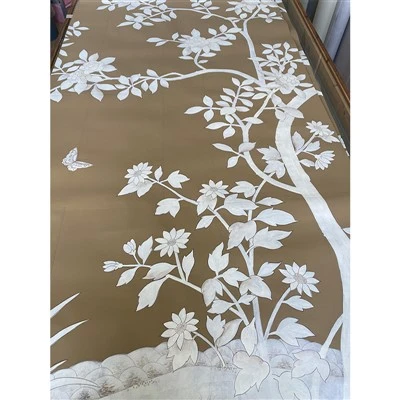 Hand Painted Silk Wallpaper